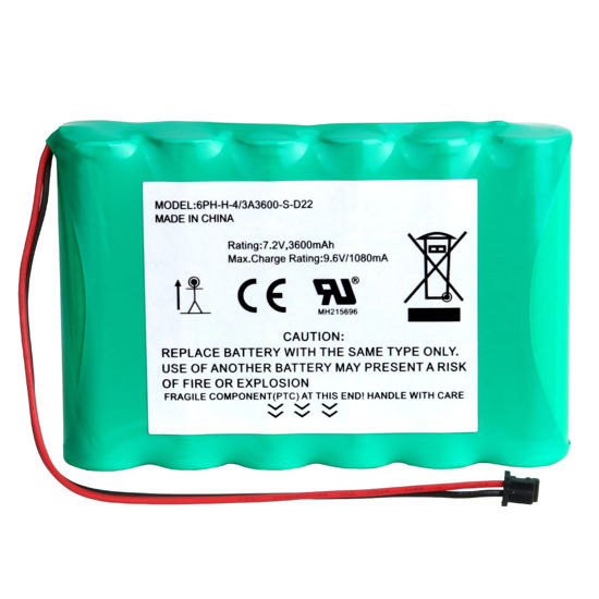 Picture of JIIKER 3600mAh 7.2v Ni-MH Replacement Battery for DSC 6PH-H-4/3A3600-S-D22 ADT DSC IMPASSA 9057 SCW9055 SCW9057 BH7236-SS 17000145 17000152 Wireless Home Security System