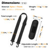 Picture of TRIWONDER Bag Shoulder Strap Replacement Adjustable Shoulder Strap with Padded Metal Hooks for Tactical Pouch Shoulder Bag Luggage Duffel Bag Laptop Case Crossbody Bag Pet Carrier(Black)