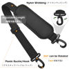 Picture of TRIWONDER Bag Shoulder Strap Replacement Adjustable Shoulder Strap with Padded Metal Hooks for Tactical Pouch Shoulder Bag Luggage Duffel Bag Laptop Case Crossbody Bag Pet Carrier(Black)