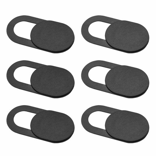 Picture of [6 Pack] ProCase Webcam Cover Slide for Laptop Phone, Ultra Thin Flexible Slide Camera Blocker Privacy Security Cover for MacBook Air Pro iMac iPad iPhone Echo PS4 Tablet PC Computer -Black