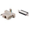 Picture of ANMBEST 10PCS DB25 Female Ethernet Adapter, 25 Pin Serial Port Female to RJ45 Ethernet LAN Extend Modular Converter, F/F