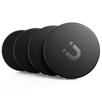 Picture of 4 Pack Ultra Magnetic AirTag Holder | Sealed from Water | Shatterproof | Minimalist Design | Compatible with Apple AirTag, Extra 3M Tape for Optional Mounting, AirTag Magnetic Case for Car -Black