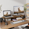 Picture of WESTREE Dual Monitor Stand Riser, Wood and Steel Monitor Stand Riser, Computer Monitor Stand for 2 Monitors, Multi-Purpose Desktop Storage Stand for Computer,Laptop,Printer,TV
