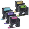 Picture of Pristar Compatible Label Tape Replacement for Dymo D1 Colorpop Label Tape 12mm 0.47" Work with DYMO COLORPOP Label Maker LabelManager 160 280 360D 420P PnP, Purple/Pink/Blue/Green/Gold Glitter, 5-Pack