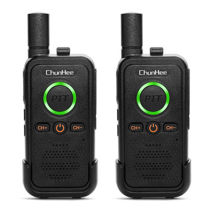 Picture of ChunHee 2 Pack Black Intercoms Wireless for Home Caregiver Pager Intercom for Elderly with Emergency SOS Alarm, 1.5 Miles Long Range Wireless Intercom System for Business Room to Room Communication