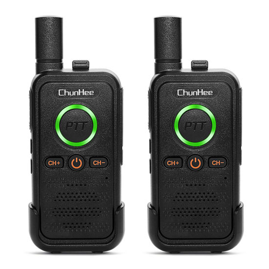 Picture of ChunHee 2 Pack Black Intercoms Wireless for Home Caregiver Pager Intercom for Elderly with Emergency SOS Alarm, 1.5 Miles Long Range Wireless Intercom System for Business Room to Room Communication