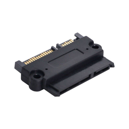Picture of chenyang 3.5 & 2.5inch SATA 22Pin 7+15 Male to SATA 22P 7+15 Female for Disk SSD Extension Convertor Adapter with Screw Holes