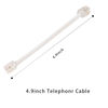 Picture of Menewstart RJ11 Cable 2 Way Telephone Splitter 3 Pack, White, Splitter 6P4C Connector Phone Line Cord Adapter with Cable for Landline Telephone Wire, Suitable for Telephone, Fax Machine