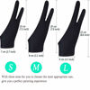 Picture of Gzingen 6 Pieces Artist Glove for Drawing Tablet (S M L), Two-Finger Tablet Drawing Gloves, Digital Artist Gloves for Graphics Pen Drawing Tablet Monitor Painting-Three Size in One (Black/Blue)