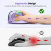 Picture of seenda Ergonomic Mouse Rechargeable, Vertical Wireless Mouse with Volume knob, Quiet clicks, 3 Device Connection (Bluetooth or USB), Optical Mice for Windows, PC/Mac- Purple