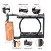 Picture of NICEYRIG Cage Kit with Wooden Grip for Sony Alpha A6100 A6400 Mirrorless Camera, with Double Locking Points - 342