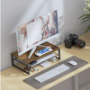 Picture of gianotter 2-Tier Metal Monitor Stand Riser, Desk Organizer for Monitor, Office Desk Storage Organizer for Office Supplies (Wood)