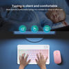 Picture of Ultra-Slim Bluetooth Keyboard and Mouse Portable Mini Wireless Keyboard Rechargeable 7-Color Backlit for Apple iPad iPhone Samsung Tablet iPhone Smartphone iOS Android Windows,(10 inch Pink)