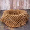 Picture of Zeroest Newborn Photography Baby Posing Layer Props Basket Filler Stuffer Mini Blanket Photoshoot HandKint Photo Wool Wrap (Camel)