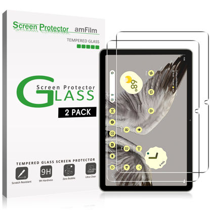Picture of amFilm Designed for Google Pixel Tablet 11-inch Tempered Glass Screen Protector [Zero Bubbles][9H Hardness][ Anti-Scratch][ Anti-fingerprint][99.99% HD Clear]