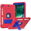 Picture of New iPad 5th 6th Generation Case 9.7 inch 2017 2018 Released with Stand & Pencil Holder | Kids Friendly 3-Layer Heavy Duty Rugged Protective Shockproof | Red & Blue