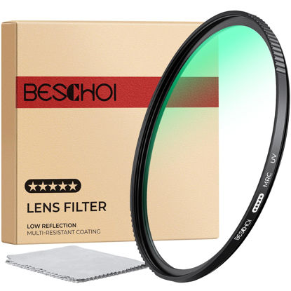 Picture of Beschoi 67mm MRC UV Protection Filter Kit, Optical Glass UV Filters Slim Protector,34 Multi-Layer Nano Coated High Definition Filter Compatible with Canon, Nikon, Sony, Sigma, etc 67mm Camera Lens