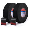 Picture of HSTECH 2 Rolls Width 3/4in Wire Loom Harness Tape, Speaker Wiring Harness Cloth Tape, Black Adhesive Fabric Tape, for Automobile Electrical Wire harnessing Noise Dampening Heat Proof （20mm X 15m）