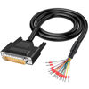 Picture of Willwewon 10Ft 3m 26AWG DB25 Male RS232 25 Pin Serial Extension Cable, RS232 D-SUB DB25 Serial to 25 Bare Wire Breakout Board Connector