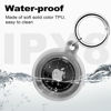 Picture of Foweroty IPX8 Waterproof Airtag Holder, Apple Airtags with Keychain, Air Tag Case for Luggage, Dog Collar, Keys, Anti-Scratch Full Body Protective Air Tags Holder,Clear Black