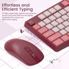 Picture of Wireless Keyboard and Mouse Combo, Lovaky 2.4G Full-Sized Ergonomic Keyboard Mouse, 3 DPI Adjustable Cordless USB Keyboard and Mouse, Quiet Click for Computer/Laptop/Windows/Mac (1 Pack, Rose)