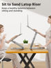 Picture of tounee Laptop Stand for Desk Adjustable Height, Telescopic 360 Rotating Pull Out Design Ergonomic Laptop Riser Fits All MacBook, Laptops -Silver