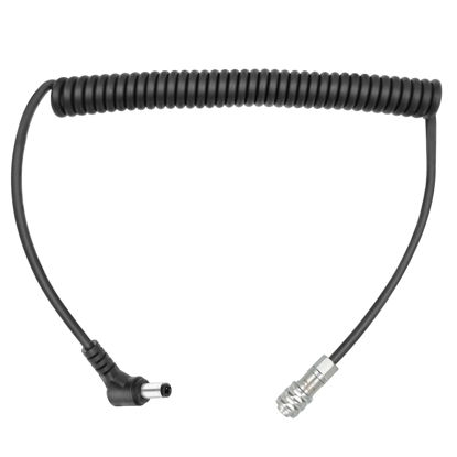 Picture of LSYRIA BMPCC 4K 6K Pro to DC Male 5.5 * 2.5mm Coiled Power Cable Suitable for Blackmagic Pocket Cinema Camera and Gold Mount V Mount Battery, Weipu SF6 2 Pin 59 inch Compatible with 2.1 or 2.5 5.5mm