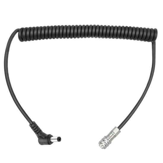 Picture of LSYRIA BMPCC 4K 6K Pro to DC Male 5.5 * 2.5mm Coiled Power Cable Suitable for Blackmagic Pocket Cinema Camera and Gold Mount V Mount Battery, Weipu SF6 2 Pin 59 inch Compatible with 2.1 or 2.5 5.5mm