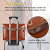Picture of CLUCI Briefcase for Women Oil Wax Leather Business 15.6 Inch Laptop Handbag Vintage Slim Large Shoulder Work Bag Oil Wax Brown