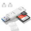 Picture of SD Card Reader with Type C & Micro USB Adapter USB3.0, 5Gbps 2-in-1 Phone Card Reader to USB Adapter, Memory Card Reader Compatible with iPhone 15/16 Series, MacBook Pro/Air 2023, and Android Device