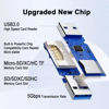 Picture of SD Card Reader with Type C & Micro USB Adapter USB3.0, 5Gbps 2-in-1 Phone Card Reader to USB Adapter, Memory Card Reader Compatible with iPhone 15/16 Series, MacBook Pro/Air 2023, and Android Device