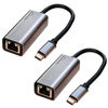 Picture of USBC Ethernet Adapter 2 Pack,2Pcs TypeC to RJ45 Ethernet Gigabit Network Adapter Compatible with Windows, MacOS, Linux, and More TypeC to RJ45 with 1000MBPS (2*USB C to RJ45)