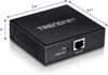 Picture of TRENDnet Gigabit PoE+ Repeater/Amplifier, 1 x Gigabit PoE+ In Port, 1 x Gigabit PoE Out Port, Extends 100m For Total Distance Up To 200m (656 ft), Supports PoE(15.4W) & PoE+(30W), Black, TPE-E100