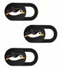 Picture of SIREG Webcam Cover Slide 0.027in Ultra Thin Web Camera Cover for Laptops Smartphone PC Tablets for Protecting Your Privacy Security (Penguin - Black & 3 Pack)