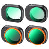 Picture of K&F Concept Variable ND Filter Kit Compatible with DJI Mini 4 Pro, 4 Pack ND2-32 (1-5 Stops)/ND32-512 (5-9 Stops)/CPL/UV Lens Filter with Multi Coated HD Optical Glass/Gimbal Safe