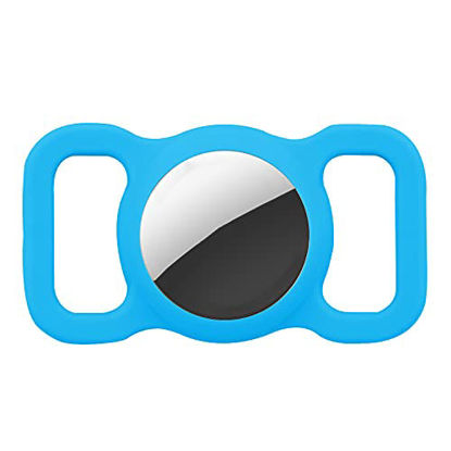 Picture of Protective Case Compatible for Apple AirTag, GPS Tracking Dog Cat Collar Accessories Pet Loop Holder, Air Tag Silicone Protective Case Lightweight Soft Anti-Scratch Anti-Lost