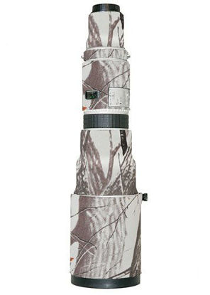 Picture of LensCoat Lens Cover for Canon 500 f4.5 Camouflage Neoprene Camera Lens Protection (Realtree AP Snow)