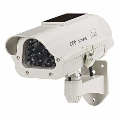 Picture of Wireless Dummy Solar Powered Camera with LED Light in Beige