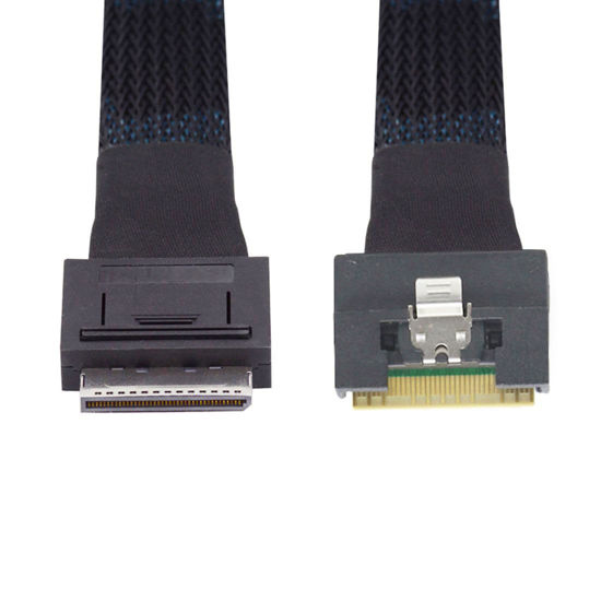 Picture of chenyang SFF-8611 8i to SFF-8654 8i 8X Oculink PCIe PCI-Express Slimline SSD Data Active Cable 50cm