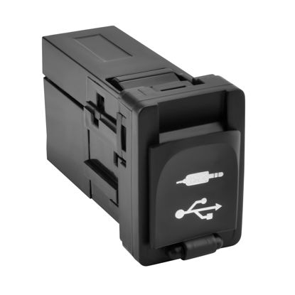 Picture of Quorlentia AUX USB Port Adapter Jack Compatible with Toyota Avalon RAV4 Camry Corolla Highlander Tacoma Prius C Sienna Yaris, Replace 86190-0R010 86190-52060
