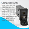 Picture of Quorlentia AUX USB Port Adapter Jack Compatible with Toyota Avalon RAV4 Camry Corolla Highlander Tacoma Prius C Sienna Yaris, Replace 86190-0R010 86190-52060