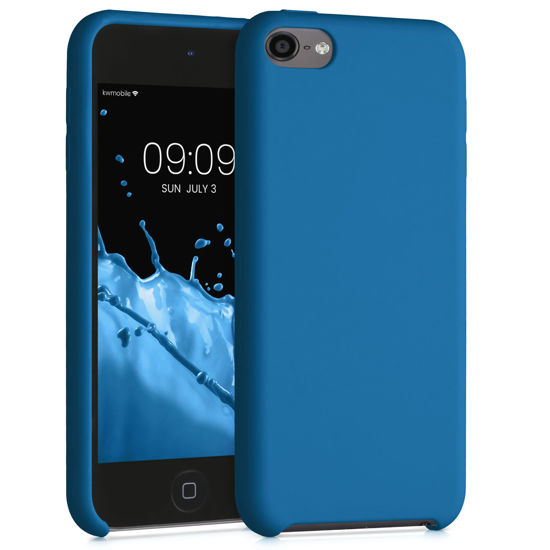 Picture of kwmobile TPU Silicone Case Compatible with Apple iPod Touch 6G / 7G (6th and 7th Generation) - Case Soft Flexible Protective Cover - Blue Reef