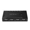 Picture of USB 2.0 Switch KVM Switcher 2 Computers Share 4 USB 2.0 Ports Devices for PC Printer Scanner Mouse Keyboard with 2 Pack USB 3.0 Cable and One usb2.0 Power Cable