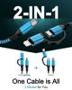 Picture of USB C to Lightning&USB C Cable, [2-in-1/6ft] USB C Multi Charging with Apple Lightning/Type C Port iPhone Charger Cord Fast Charging for iPhone 16 15 14 13 12 Pro Max Mini, iPad, iPod, Samsung, Google