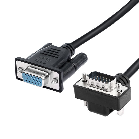 Picture of RIIEYOCA 90 Degree VGA Cable, Up Angle VGA Male to VGA Female Cable 1080P Full HD Computer Monitor Cable 0.5M (Up)