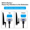 Picture of RIIEYOCA 90 Degree VGA Cable, Up Angle VGA Male to VGA Female Cable 1080P Full HD Computer Monitor Cable 0.5M (Up)
