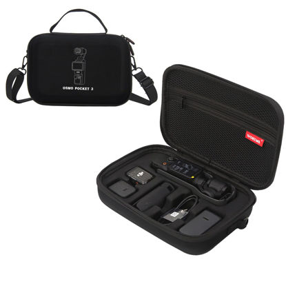Picture of WOKEMA Father&I Osmo Pocket 3 Camera & Accessories Bag Hard (Carry-ing) Case Travel for Dji Osmo Pocket 3: Ultra-Compact Protective Two Way Zipper Osmo Pocket 3 Cases Bags, Black (Case Only)