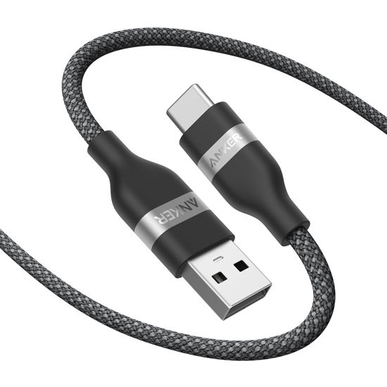 Picture of Anker Car Carplay Cable for iPhone 15 16 16 Pro Max Plus Cable, USB to USB C Cable, Upcycled Braided USB A to USB C Car Charger Cord for iPhone 16/15 Series, Samsung Note20 and More (USB 2.0, 6FT)