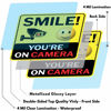 Picture of Smile You're On Camera Sign, Double-Sided 6 Pack 6"x6" Vinyl Decals for Video Surveillance Signs in/Outdoor, Laminated for UV & Water, Warning Signs, Security Signs, Camera Sign