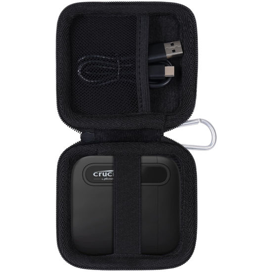 Picture of Aenllosi Hard Carrying Case Compatible with Crucial X6 1TB/2TB/4TB/500GB Portable SSD,External External Solid State Drive & USB Cable Organizer(Case Only)